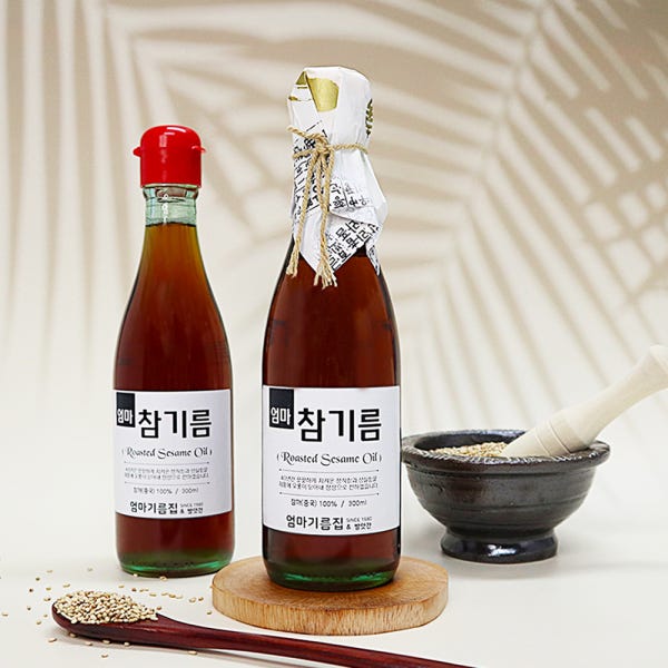 45년 전통 엄마기름집 고소한 참기름 300ml 저온압착 저온로스팅