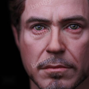 NX STUDIO 아이언맨 토니 스타크 피규어 헤드 1/6 모델 루즈
