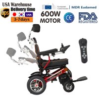 경량 가정용 여행용 휠체어 대여창고 전동 모터 리튬 배터리 접이식 알루미늄 합금 프레임