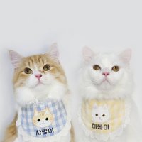 고양이 애견 생일 케이프 스카프 악세사리 레이스 턱받이 반다나