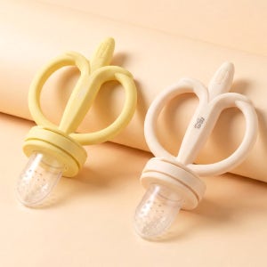 [국내 제조] 티지엠 플래티넘 실리콘 바나나 치발기 과즙망 [ 2 in 1 / 3D 입체 패턴]