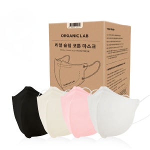 [오가닉랩] 리얼 슬림 코튼 마스크 중형 25매