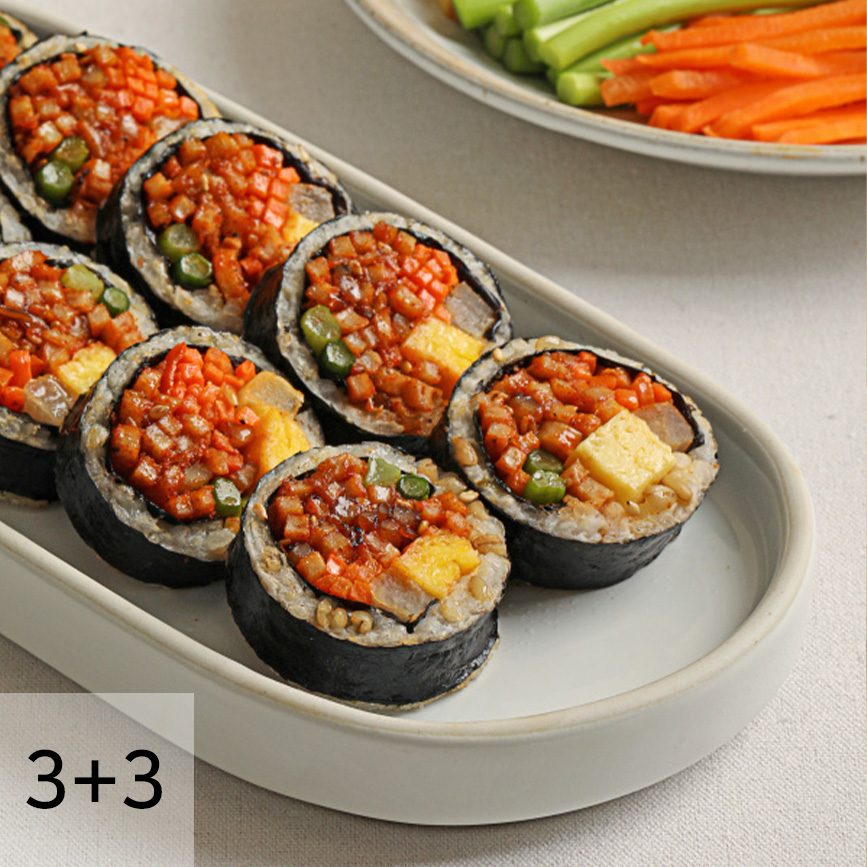 가벼운 곤약현미김밥 5종 3팩+3팩 / 식이섬유 식단관리