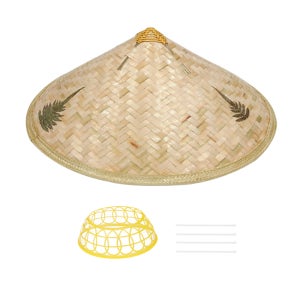 (B타입 베트남 모자 특대형 모자고정망 포함) 고깔모자 삿갓 갓 삼각모자 밀짚모자