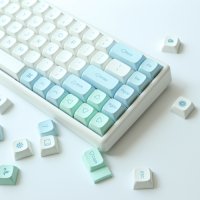 하늘 민트 애플 키캡 XDA PBT 기계식 키보드 키캡 한무무 레오폴드