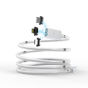 마그네틱 자석 수납 고속충전 케이블 아이폰 8핀 M3-01 100cm