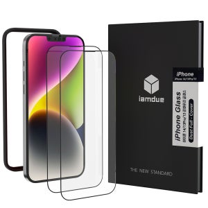 아이엠듀 풀커버 강화유리 액정보호필름 보호 필름 아이폰14/13/13프로 공용, 2매입