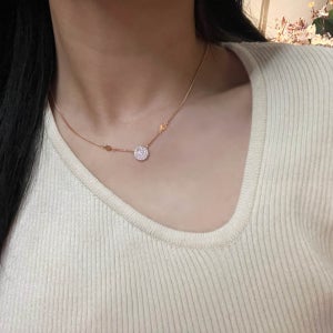 14k 18k 큐빅 팬던트 목걸이 여자 금목걸이