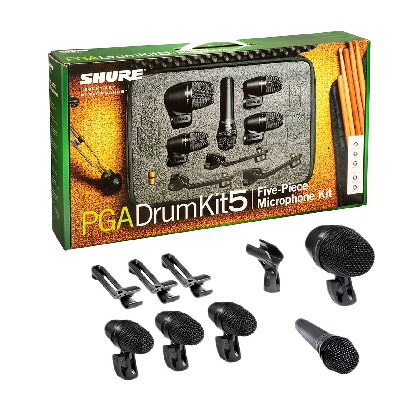 SHURE PGA Drum KIT5 슈어 드럼 마이크 키트 세트