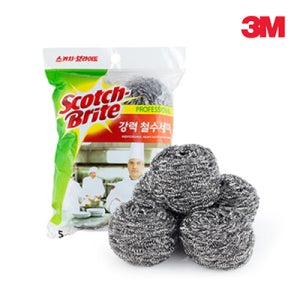 3M 강력수세미 철수세미 5개입 스텐수세미 탄냄비세척