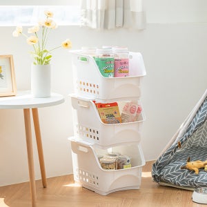 블랑 다용도 야채보관함(중) 3개세트 수납바스켓