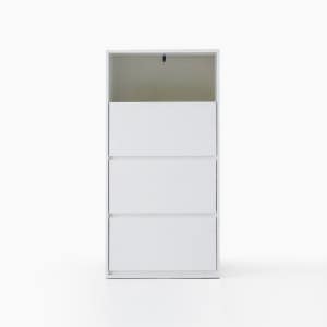 피크 서랍장 3칸 600x500x1200, 4단, 화이트