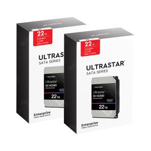 WD 울트라스타 SATA 22TB 기업용 HC580 WUH722422ALE6L4 (2 Pack) 3년 보증