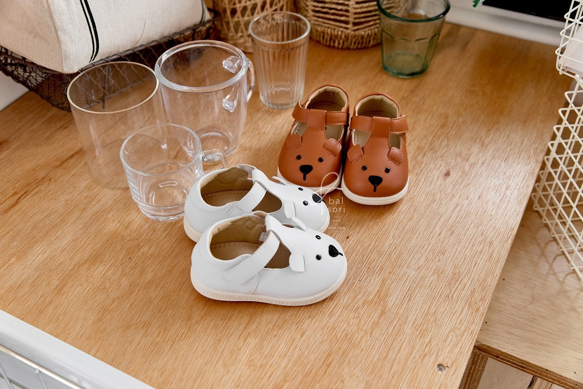 귀욤뽀작 곰돌이 아기삑삑이신발 소리나는 걸음마신발 120-150