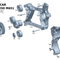 BENZ W205 C250 M651 C-CLASS 겉벨트세트 (벨트+텐셔너+풀리) carcarcar