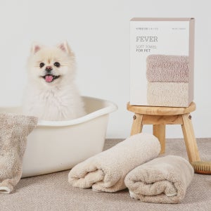 피버 소프트 펫타올 강아지 수건 목욕 타월 90X50 대형 2장