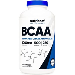 뉴트리코스트 BCAA 1000mg 500캡슐 류신 이소류신 발린 함유