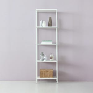 TETOS 선반 509 좁은 509mmx360mmx1750mm, 5단, 화이트 0908.6688