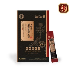 농협 한삼인 고함량 6년근 진한홍삼스틱 100포 대용량 홍삼스틱 100일분 + 쇼핑백