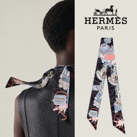 Hermes 에르메스 오디세이 트윌리 스카프 느와르 H063707S 03