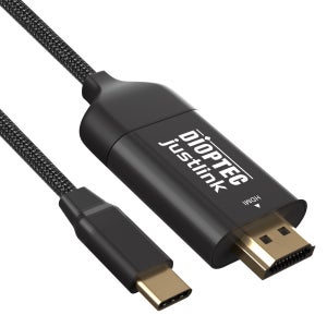 디옵텍 JUSTLINK CTH02 USB C To HDMI 미러링 케이블 2m