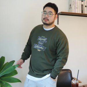 남자 빅사이즈 오버핏 엠프티 맨투맨 봄 가을 긴팔 라운드넥 티셔츠 큰옷 BT 베어릭