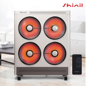 신일 4구 대형히터 하이라이트 스토브 전기난로 리모컨 업소용 사무실