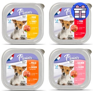 플레이저 강아지 습식사료 파테타입 100gX4개 4종콤보, 400g, 1개