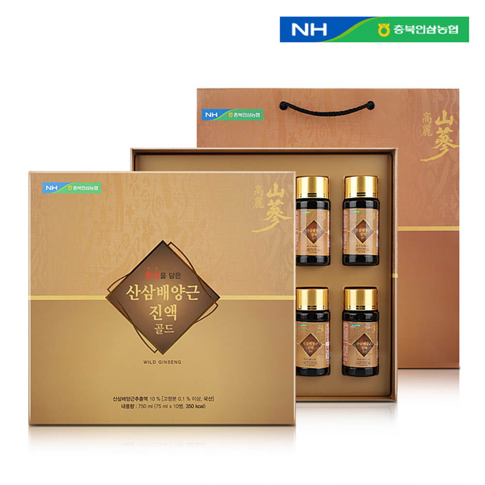 [농협] 산삼배양근<b>진액골드</b>(<b>75ml</b> x 10병) 산삼추출액 10%