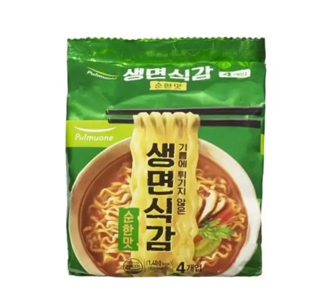 <b>풀무원</b> 생면식감 순한맛 4개입 x 8봉지 쫄깃한 튀기지않은 저포화<b>지방</b> 저칼로리
