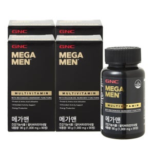 GNC 메가맨 멀티비타민 미네랄 90정, 4개