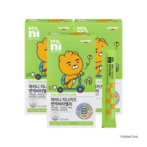 마이니 지니키즈 면역비타젤리 사과맛 15포, 3개