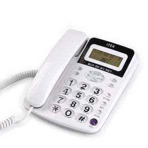 IK-300 발신자 유선 매장 집 전화기 화이트 / 레드 / 블랙