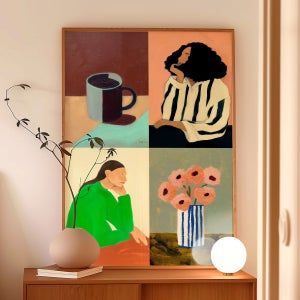 레이어드 톤 컬렉션 인테리어 액자 빈티지 감성 그림 포스터 A2