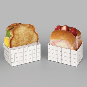 도넛홀더 토스트 샌드위치 버거 종이트레이 체크 검정 1000개