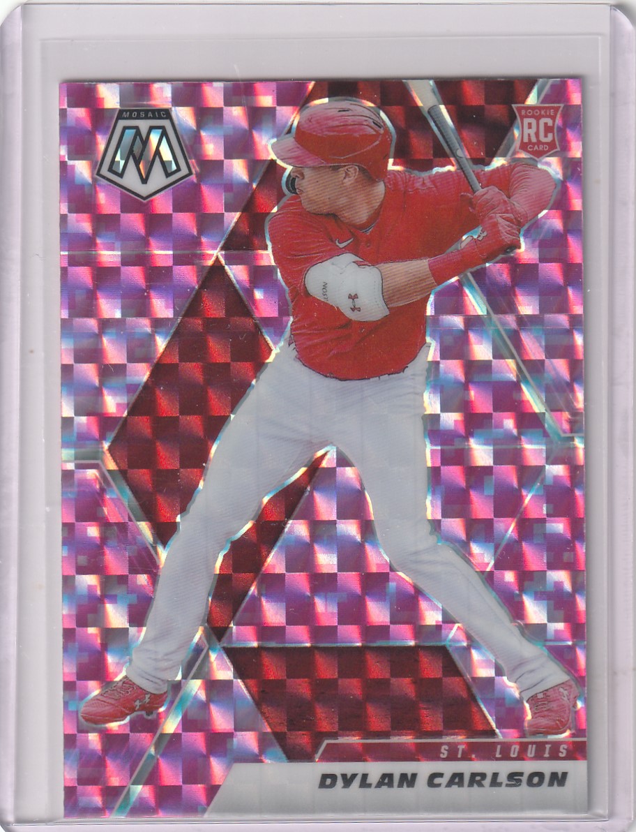 2021 Mosaic Pink Camo 딜런 칼슨 루키 RC #227 MLB 야구 카드