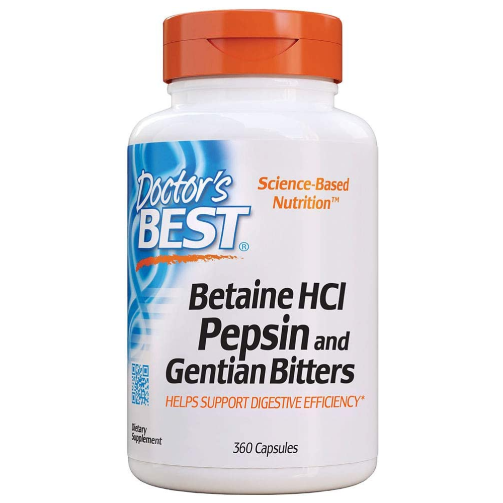 닥터스베스트 <b>베타인 HCL 펩신</b> &amp; <b>젠티안 비터스</b> 360 캡슐