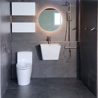 욕실리모델링 화장실 리모델링 호텔욕실 고급형 600각포세린타일 무광사틴수전셋트