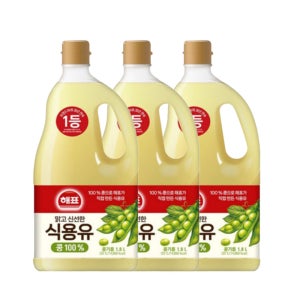 사조 해표 식용유 콩기름 1.8L x 3개 대두유 기름 오일