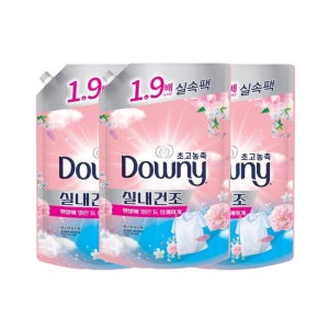 다우니 초고농축 섬유유연제 실내건조 플로럴블로썸 리필1.35Lx3개
