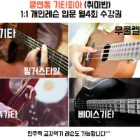 [충주] 1:1 기타레슨 취미반 (오프라인 월4회수강권)일렉 베이스 우쿨 핑스