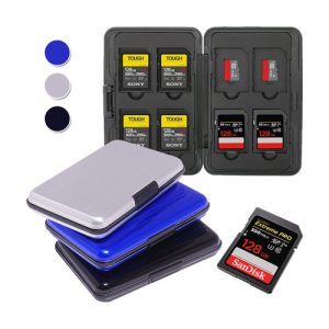 알루미늄 SD 메모리 카드 케이스 SD / SDXC / MicroSD 8 x 8 슬롯