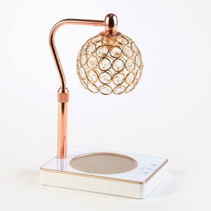 크리스탈 높이불빛조절 비주 로즈골드 화이트 터치타이머 캔들워머