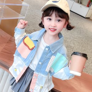 여아 데님 자켓 아동 캐주얼 점퍼 청 패션 가디건