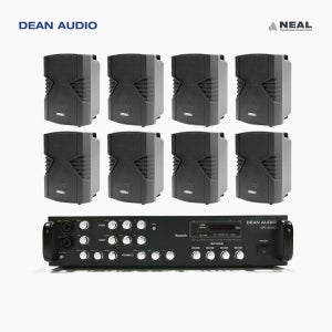 DEAN SR-450D 4채널 앰프 NA-D5 벽걸이 스피커 8개 매장 카페 음향 패키지