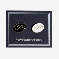 [피스마이너스원 핀] 피스마이너스원 로고 핀 세트 #3 블랙 & 화이트 PMOAC058BW Peaceminusone Logo Pin Set #3 Black & White