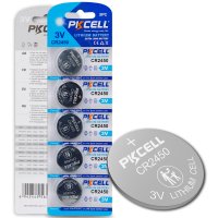 셀월드 10PC PKCELL CR2450 3V 리튬 배터리 ECR2450 DL2450 BR2450 버튼 셀 배터리 시계 완구 계산기