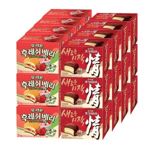 오리온 초코파이 78gx12개+후레쉬베리 56gx12개(총24개)