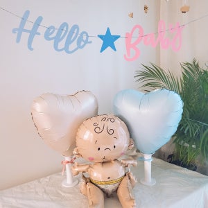 [DIY] 젠더리빌 가랜드 성별공개 이벤트 헬로베이비 가랜드