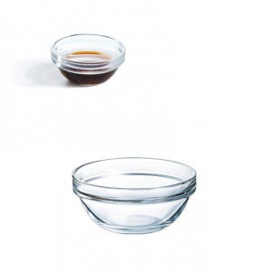 루미낙 강화 유리볼 내열 유리그릇 시리얼 샐러드 1개, 2호 7cm